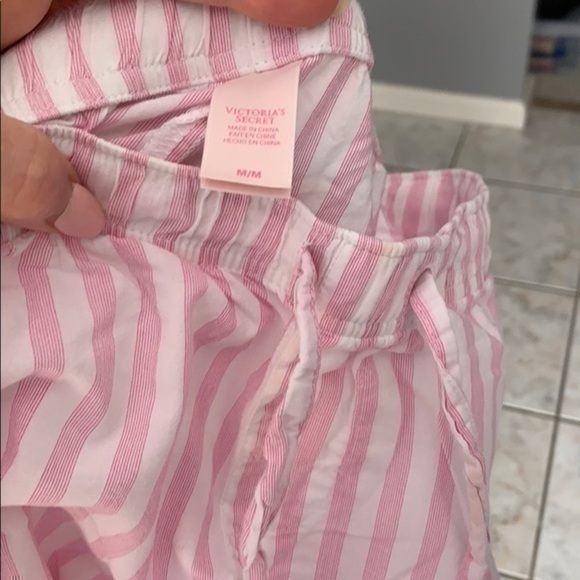 Victoria secret cotton pink stripe pajamas size M - Picture 6 of 9